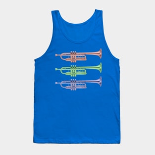 RGB Color Half-tone Trumpets Tank Top